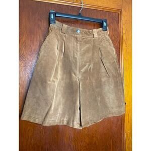 VINTAGE Tan Leather High Waisted Shorts